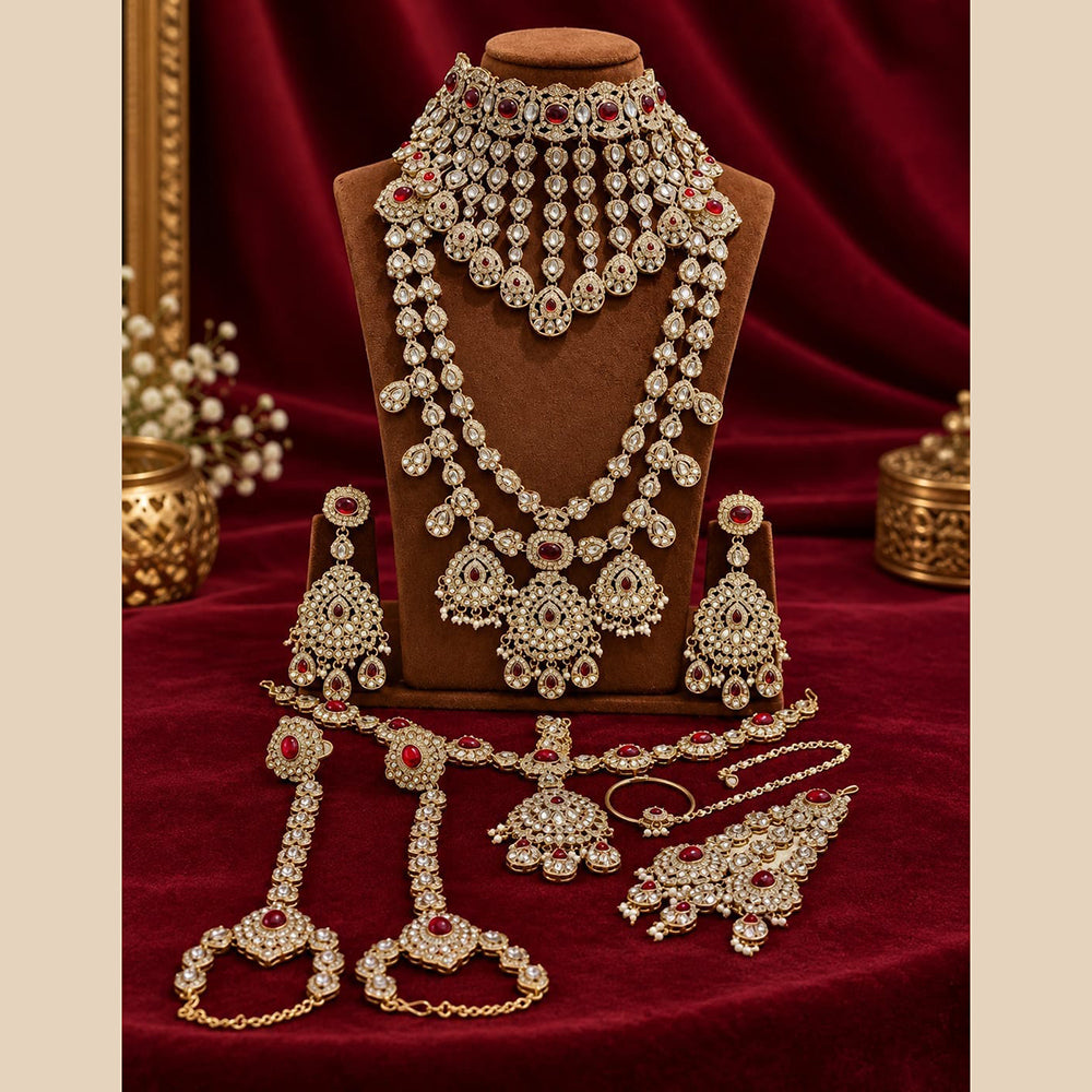 Lucentarts Jewellery Gorgeous Austrian Stone And Beads Bridal Jewellery Set