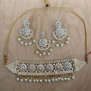 Sai Fashion Gold Plated Kundan Stone Necklace Set