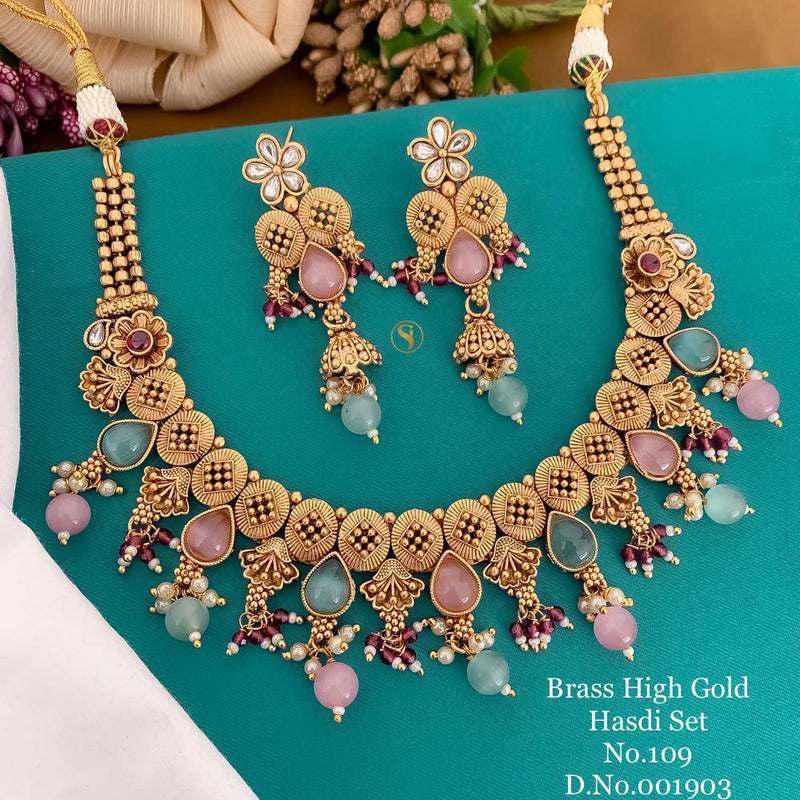 Sai Fashion Gold Plated Necklace Set