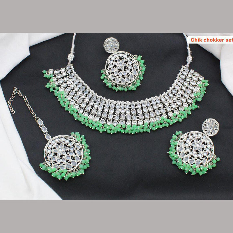 Sai Fashion Silver Plated Necklace Set