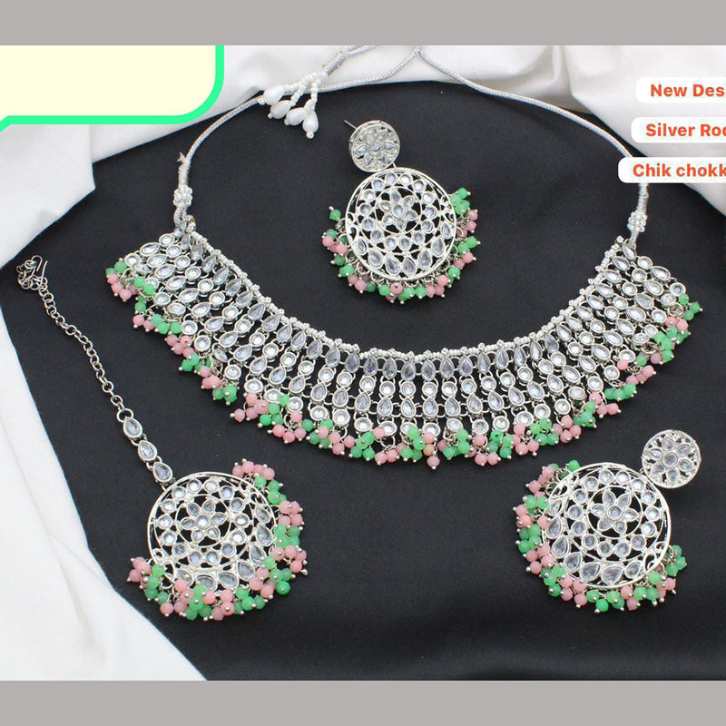 Sai Fashion Silver Plated Necklace Set