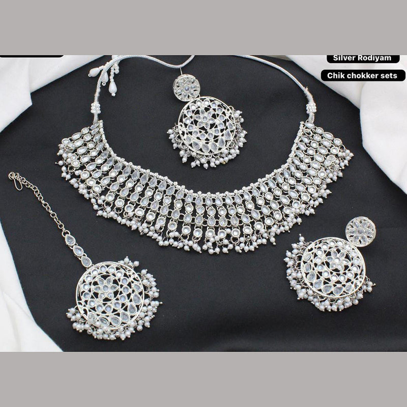Sai Fashion Silver Plated Necklace Set