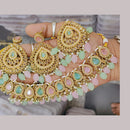 Sai Fashion Gold Plated Crystal Stone Necklace Set