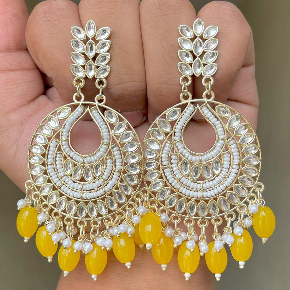 Sai Fashion Gold Plated Dangler Earrings