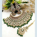 Sai Fashion Gold Plated Kundan And Meenakari Choker Necklace Set