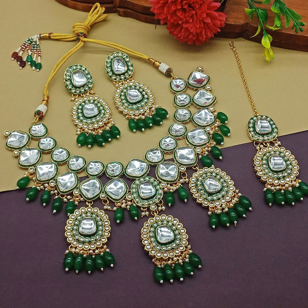 Sai Fashion Gold Plated Kundan Necklace Set