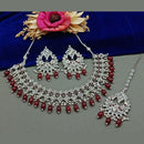 Sai Fashion Silver Plated Crystal Stone Necklace Set