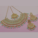 Sai Fashion Gold Plated Kundan Stone Necklace Set