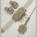 Sai Fashion Crystal & Pearls Choker Set
