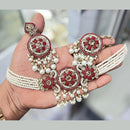 Sai Fashion  Gold Plated Crystal And Pearl Choker Necklace Set