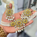 Sai Fashion  Gold Plated Crystal And Pearl Choker Necklace Set