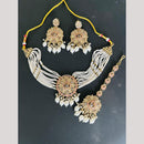 Sai Fashion Gold Plated Crystal Stone Pearl And Beads Choker Necklace Set