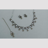 Sai Fashion Oxidized Plated Kundan Necklace Set