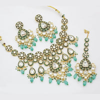 Sai Fashion Gold Plated Kundan Stone And Beads Necklace Set
