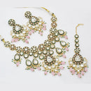 Sai Fashion Gold Plated Kundan Stone And Beads Necklace Set