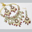 Sai Fashion Gold Plated Kundan Stone And Beads Necklace Set