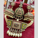 Sai Fashion  Gold Plated Crystal And Pearl Choker Necklace Set