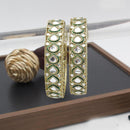 Sai Fashion Gold Plated Kundan Stone Bangles Set