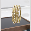 Sai Fashion Gold Plated Austrian Stone Bangles Set