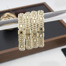 Sai Fashion Gold Plated Austrian Stone And Mirror Bangles Set
