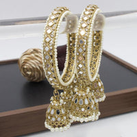 Sai Fashion Gold Plated Austrian Stone And Mirror Bangles Set