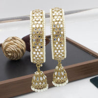 Sai Fashion Gold Plated Austrian Stone And Mirror Bangles Set