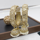 Sai Fashion Gold Plated Austrian Stone And Mirror Bangles Set