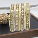 Sai Fashion Gold Plated Austrian Stone And Mirror Bangles Set