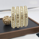 Sai Fashion Gold Plated Austrian Stone And Mirror Bangles Set