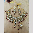 Sai Fashion Gold Plated Kundan Stone Beads And Pearl Necklace Set