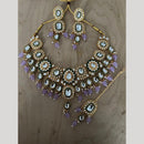 Sai Fashion Gold Plated Kundan Stone Beads And Pearl Necklace Set