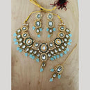 Sai Fashion Gold Plated Kundan Stone Beads And Pearl Necklace Set