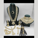 Sai Fashion Gold Plated Kundan Stone And Beads Bridal Set