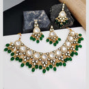 Sai Fashion Gold Plated Kundan And Beads Meenakari Necklace Set