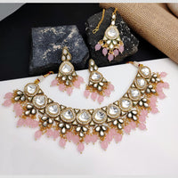 Sai Fashion Gold Plated Kundan And Beads Meenakari Necklace Set