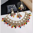 Sai Fashion Gold Plated Kundan And Beads Meenakari Necklace Set
