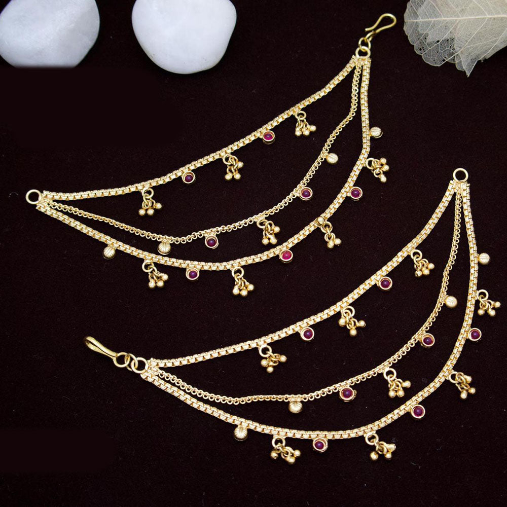 Sai Fashion Gold Plated Pota Stone Kan Chain