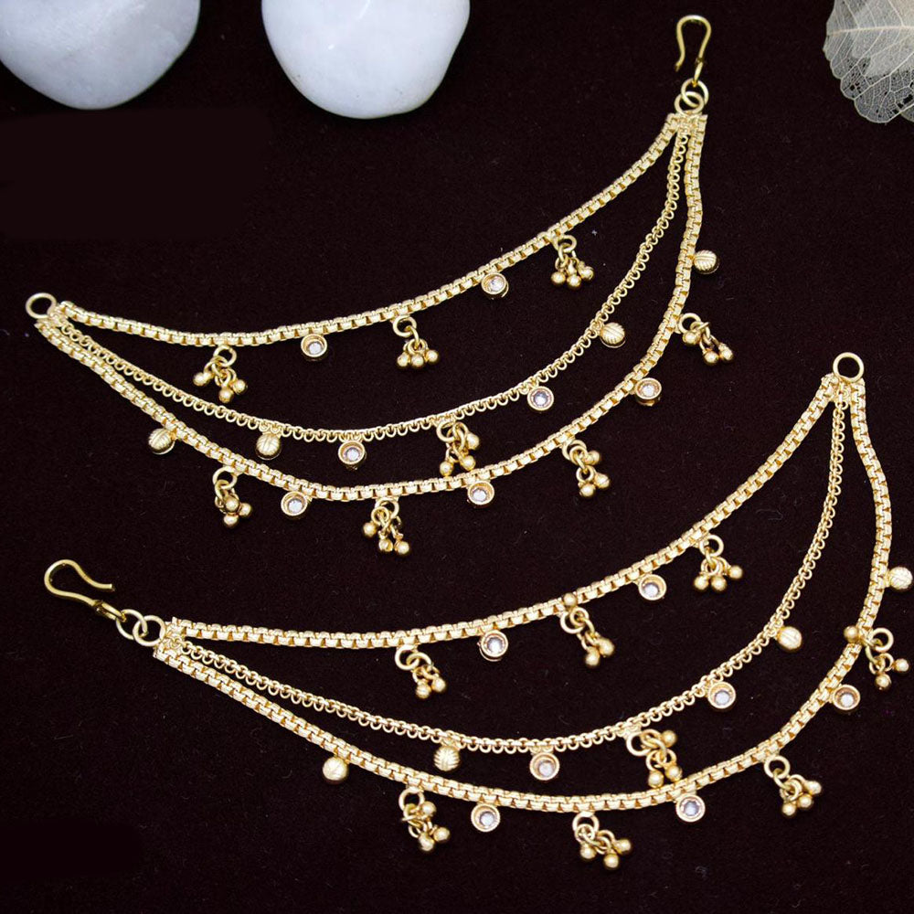 Sai Fashion Gold Plated Pota Stone Kan Chain