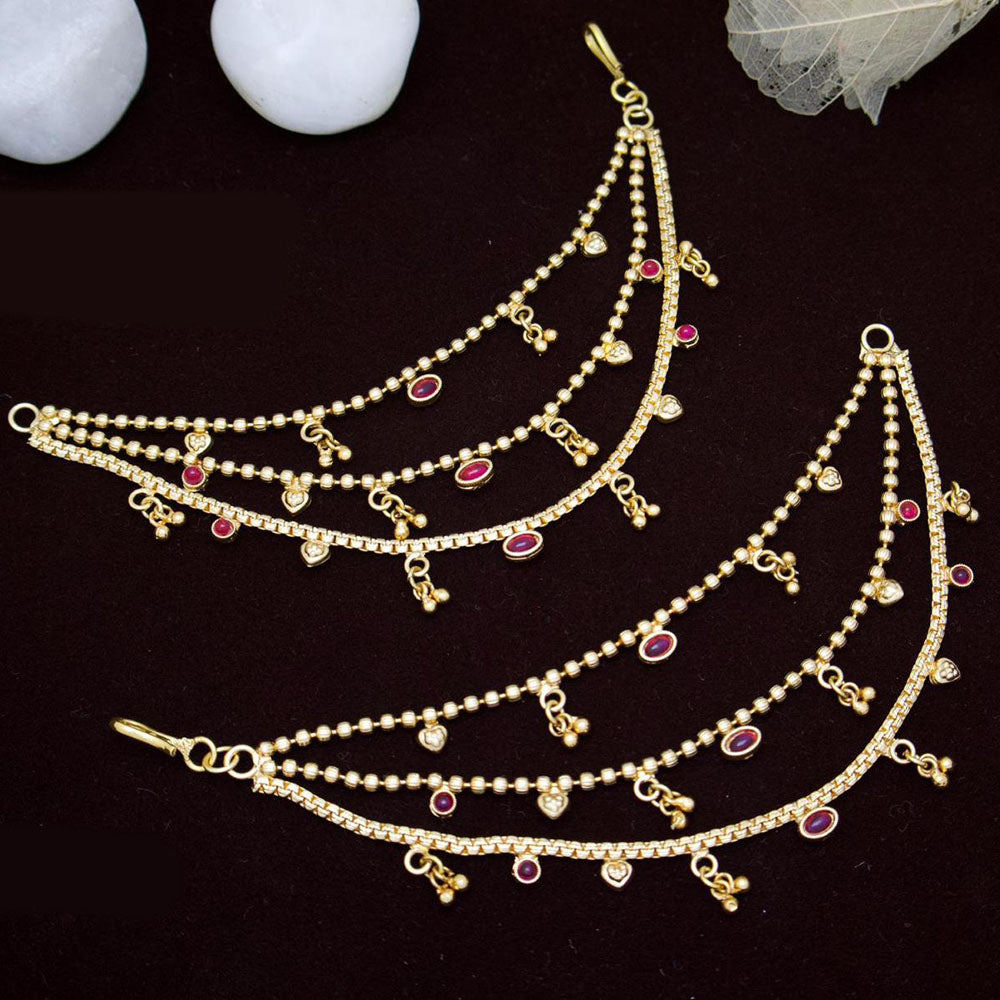 Sai Fashion Gold Plated Pota Stone Kan Chain