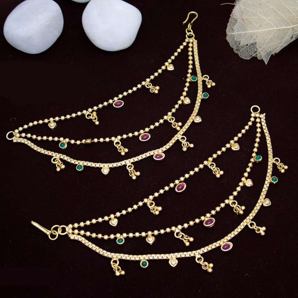 Sai Fashion Gold Plated Pota Stone Kan Chain