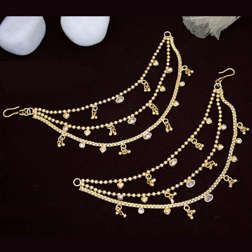 Sai Fashion Gold Plated Pota Stone Kan Chain