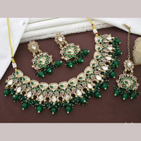 Sai Fashion  Gold Plated Crystal Stone And Beads Necklace Set
