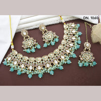 Sai Fashion  Gold Plated Crystal Stone And Beads Necklace Set