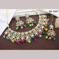 Sai Fashion  Gold Plated Crystal Stone And Beads Necklace Set