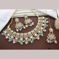 Sai Fashion  Gold Plated Crystal Stone And Beads Necklace Set