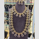 Sai Fashion Heritage Inspired Pota Stone Temple Double Necklace Set