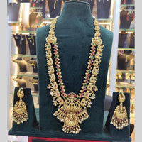 Sai Fashion Heritage Inspired Pota Stone Temple Necklace Set