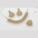Sai Fashion Gold Plated Crystal Stone And Beads Choker Necklace Set