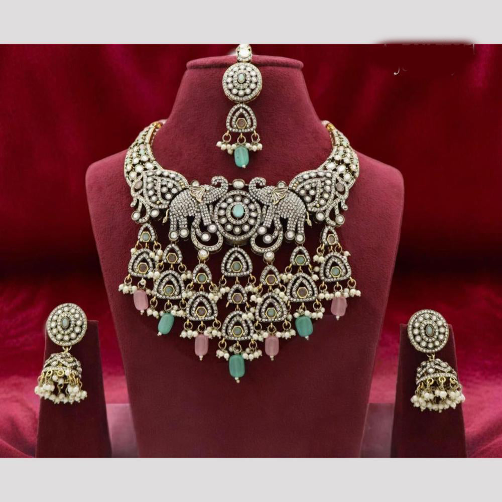 Sona Covering Gold Plated Austrian Stone Studs Earrings