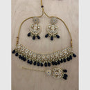 Sai Fashion Antique Finish Kundan Stone Pearl And Beads Necklace Set